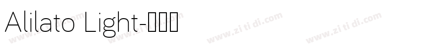 Alilato Light字体转换